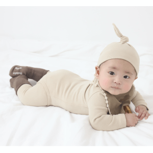 Soft Sand Beige Top Knot Hat
