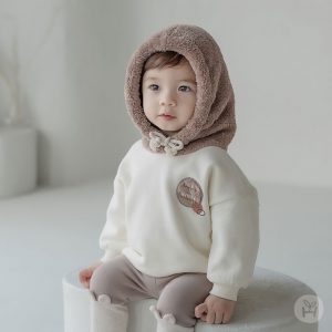 Bientto Hood Fleece Lined Baby Sweatshirt