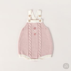 Pring Knit Baby Coveralls