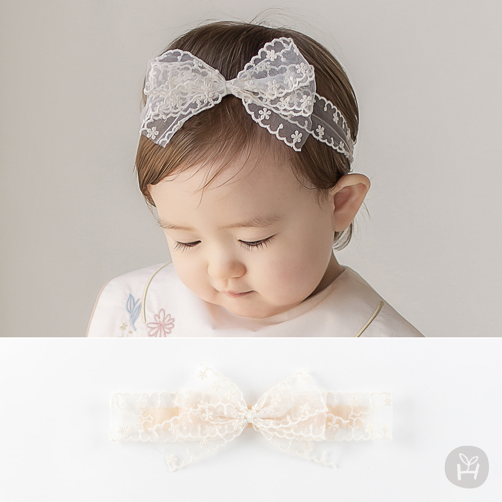 Relieve Knotted Bow Baby Girl Lace Headbands