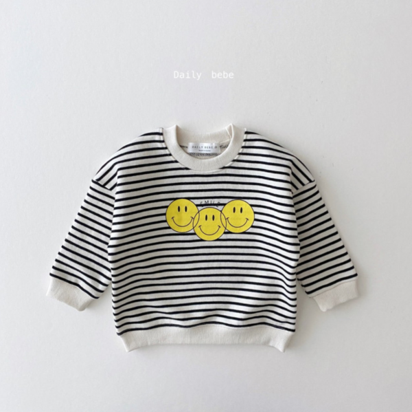 [Daily Bebe] Smile Stripe Sweatshirt