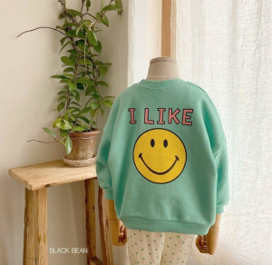 [Black Bean] Smile Sweatshirt