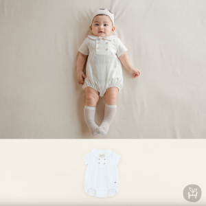 Fabiang Baby Boy Bow Tie Coveralls