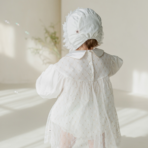 Angeling White Lace Baby Bonnet