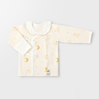 [OEKO-TEX Standard 100] Newborn Starry Moon Winter Side Snap Shirts