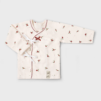 [OEKO-TEX Standard 100] Newborn Floral Winter Side Snap Shirts