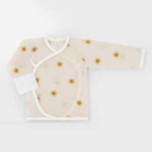 [OEKO-TEX Standard 100] Newborn Sunflower Side Snap Shirts