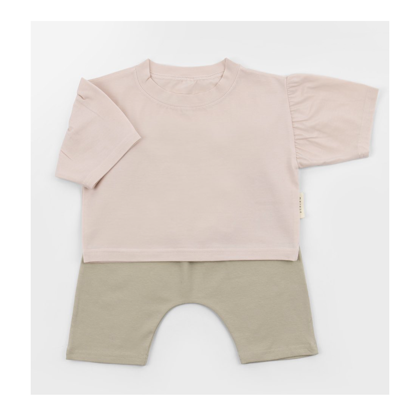 [OEKO-TEX Standard 100] Silket Span Pink Beige Pajama Set