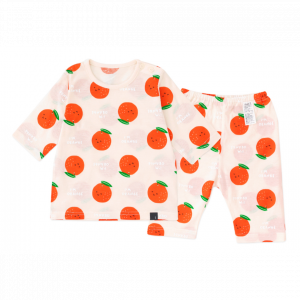 Orange Jacquard Organic Cotton Summer PJ Set