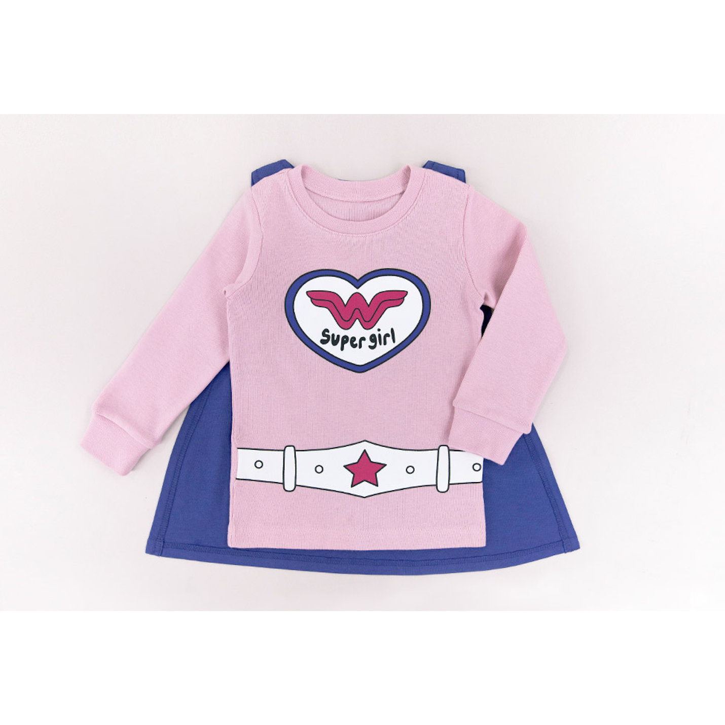 Pink Superhero 100% Cotton Fleece Toddler PJ Set