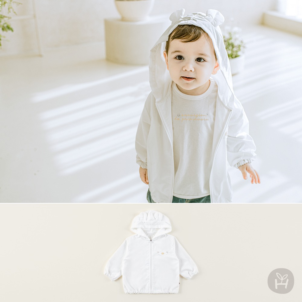 White Toddler Windbreaker Jacket