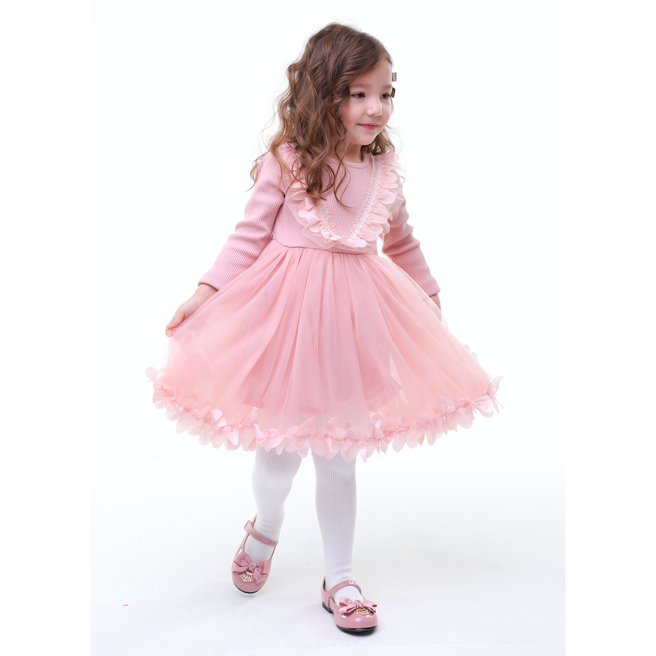 Pink Vest Dress Lace Skirt Sleeveless Kid Baby Girl Cute Quality Design Child 