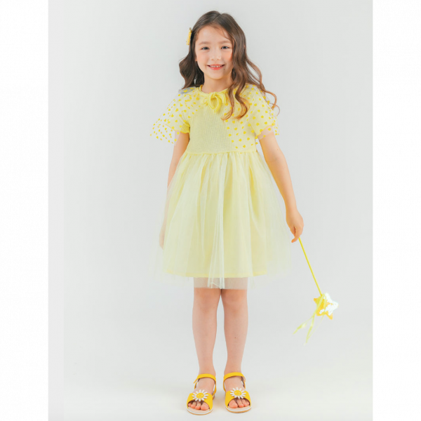 Tiny You Baby Store carries girls yellow spring dresses