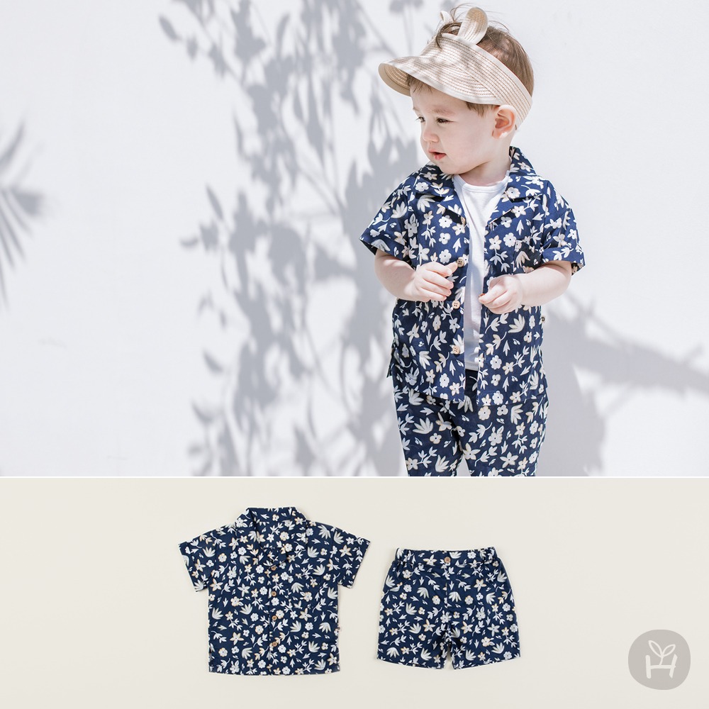 Elloi Toddler Boys Beach Shirt Set