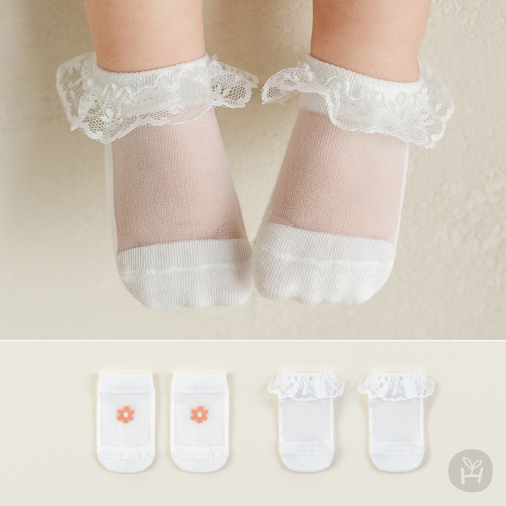 Rini Baby Breathable Ankle Socks 2 in 1