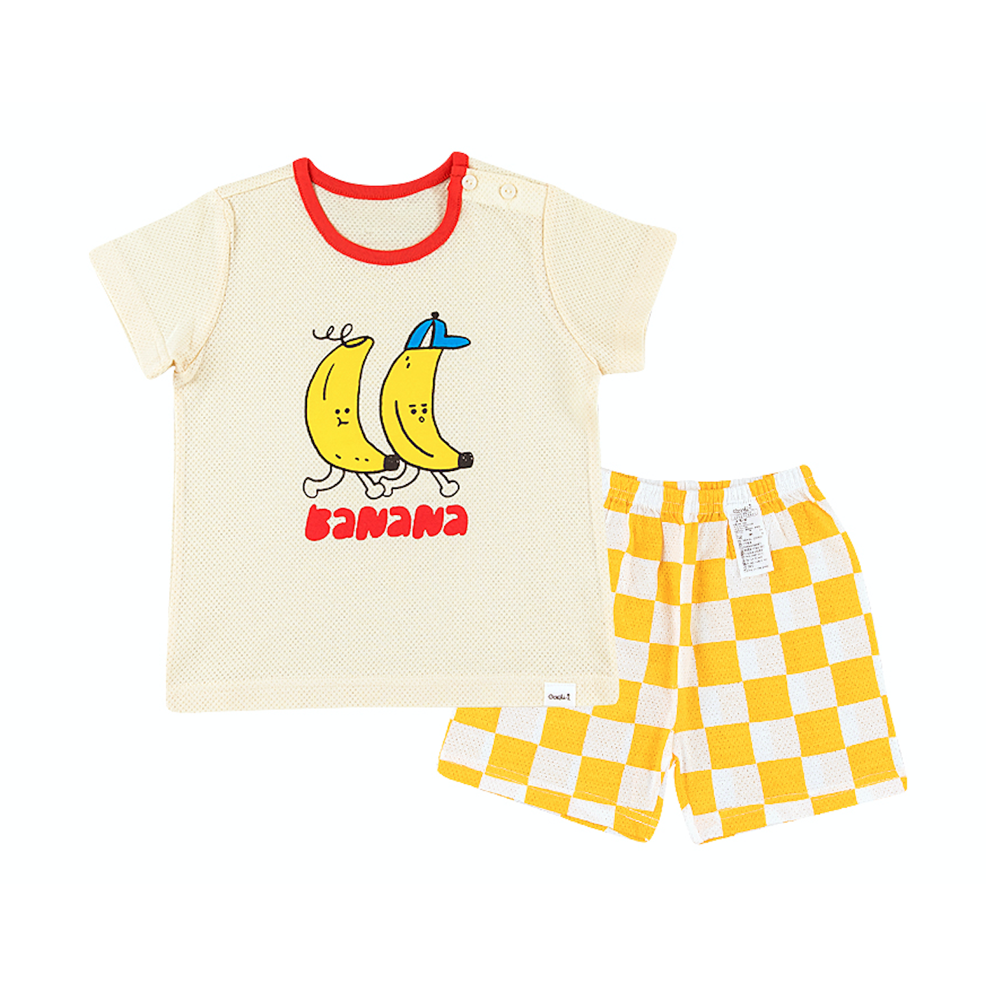 Twin Banana Kids Mesh Summer Pajama Set