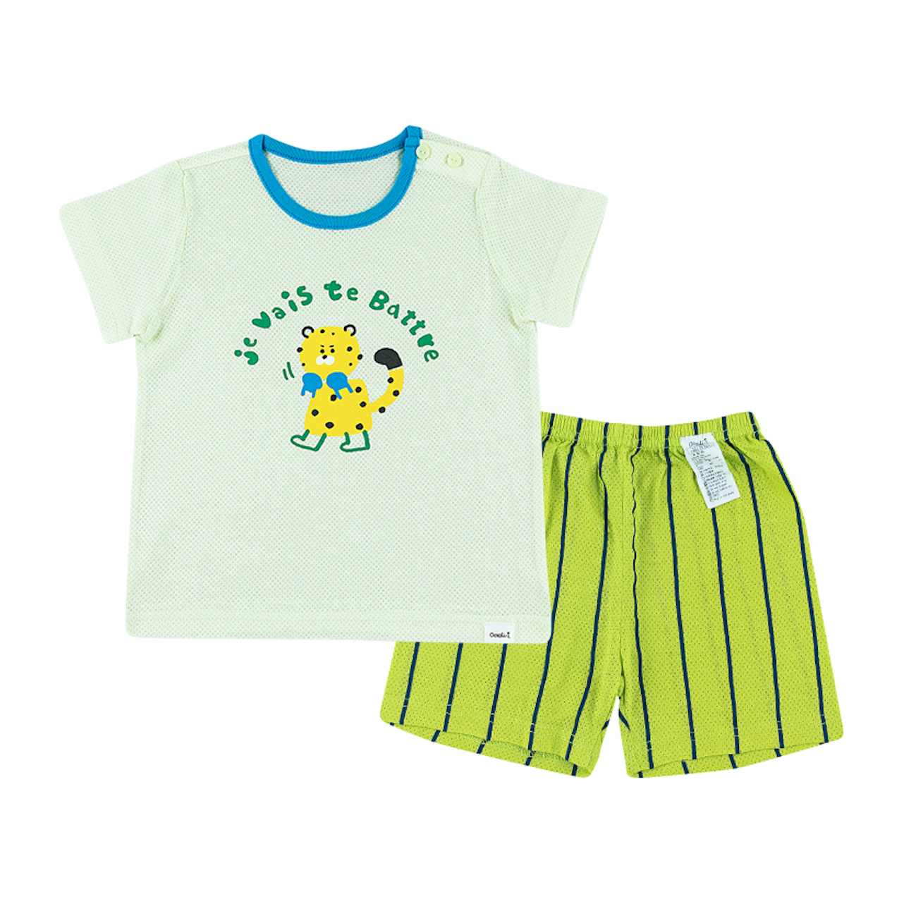 Summer Tiger Pajama Shorts Set for Toddler & Baby