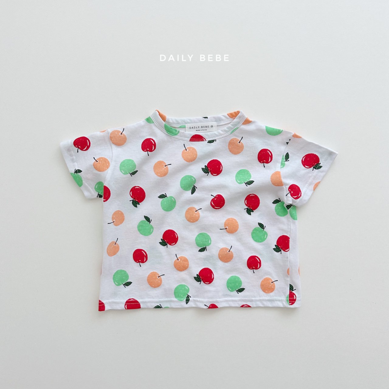 [Daily Bebe] Apple Round neck short sleeve T-Shirt