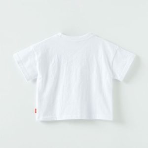 Child’s white t-shirt with a Choo Choo Train graphic, made from soft 100% cotton, perfect for little train enthusiasts