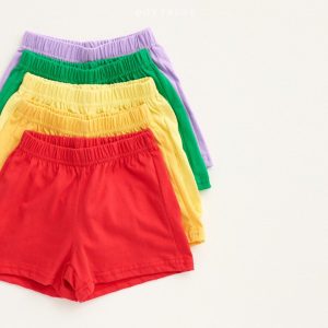 Rainy Day Top and Bottom Set from Korean brand Oottbebe, featuring colorful t-shirts and shorts in various shades